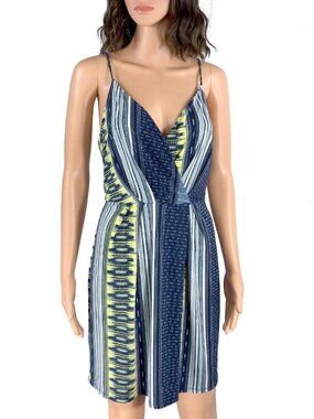 BCBGeneration Mixed Print Wrap-Style Sundress, Size M